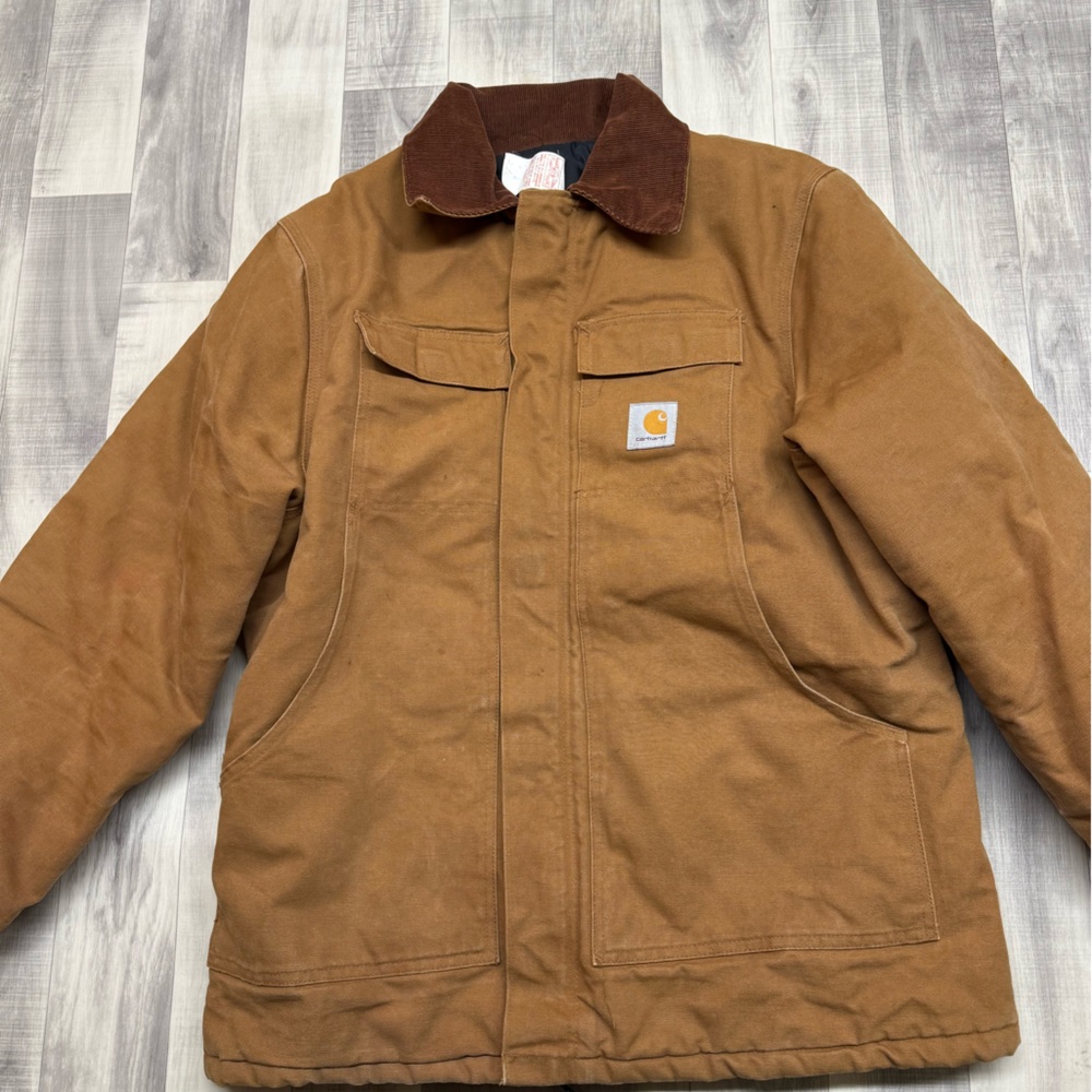 Men’s 44 Vintage Carhartt Jacket Brown Arctic Quilt Lined CO3 USA Union Made